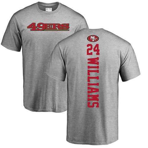 Men San Francisco 49ers Ash K Waun Williams Backer #24 NFL T Shirt->san francisco 49ers->NFL Jersey